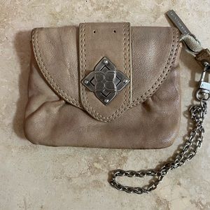 BCBGMAXAZRIA leather wristlet